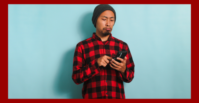 Person looking at phone