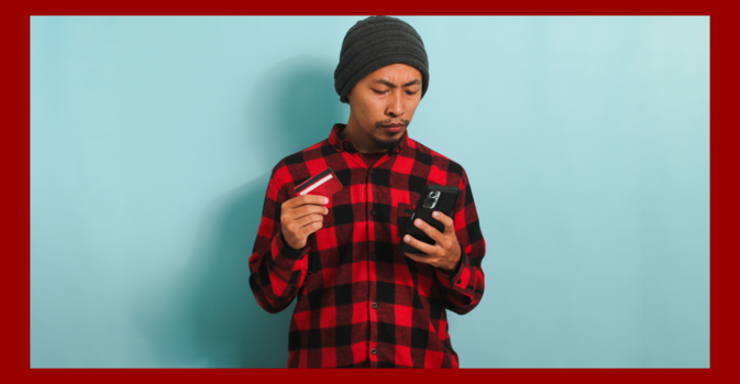 Person looking at phone